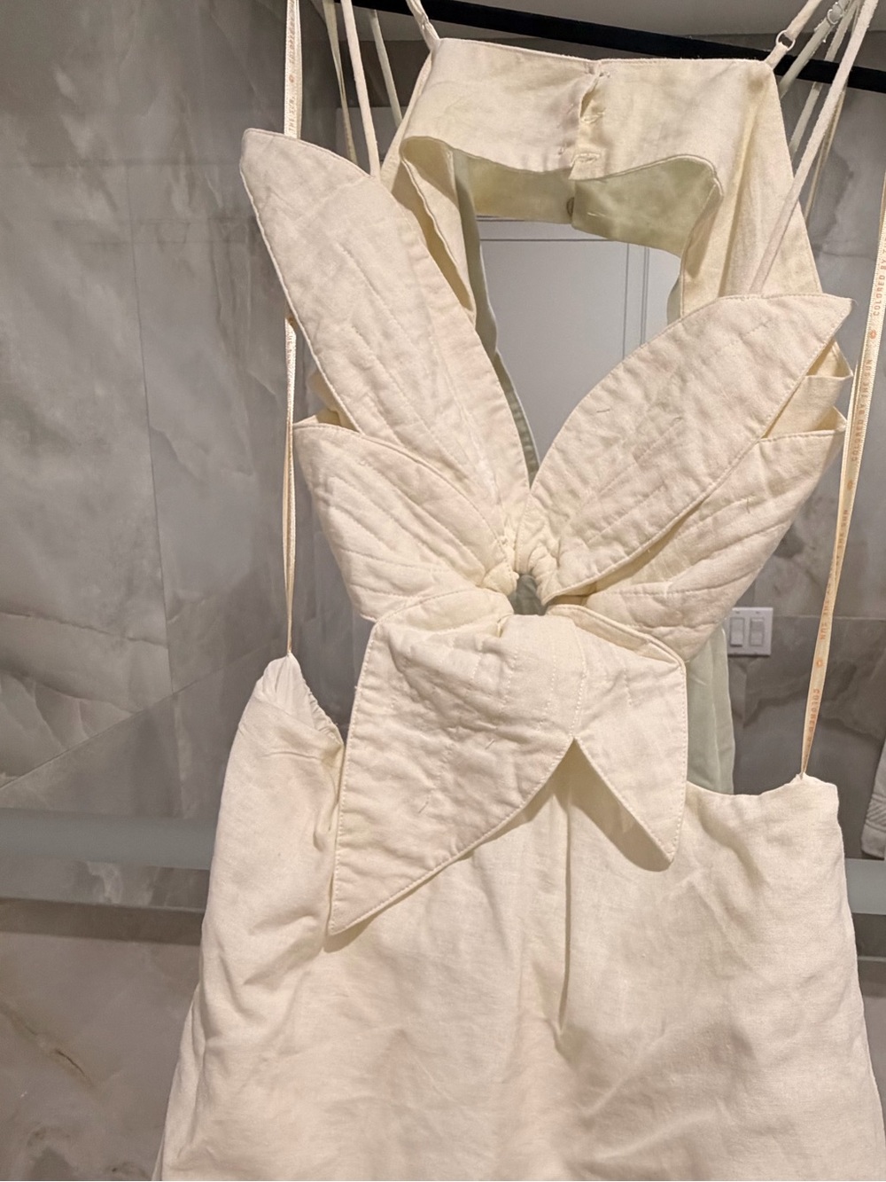 Off white floral open back maxi dress - Picture 5 of 5